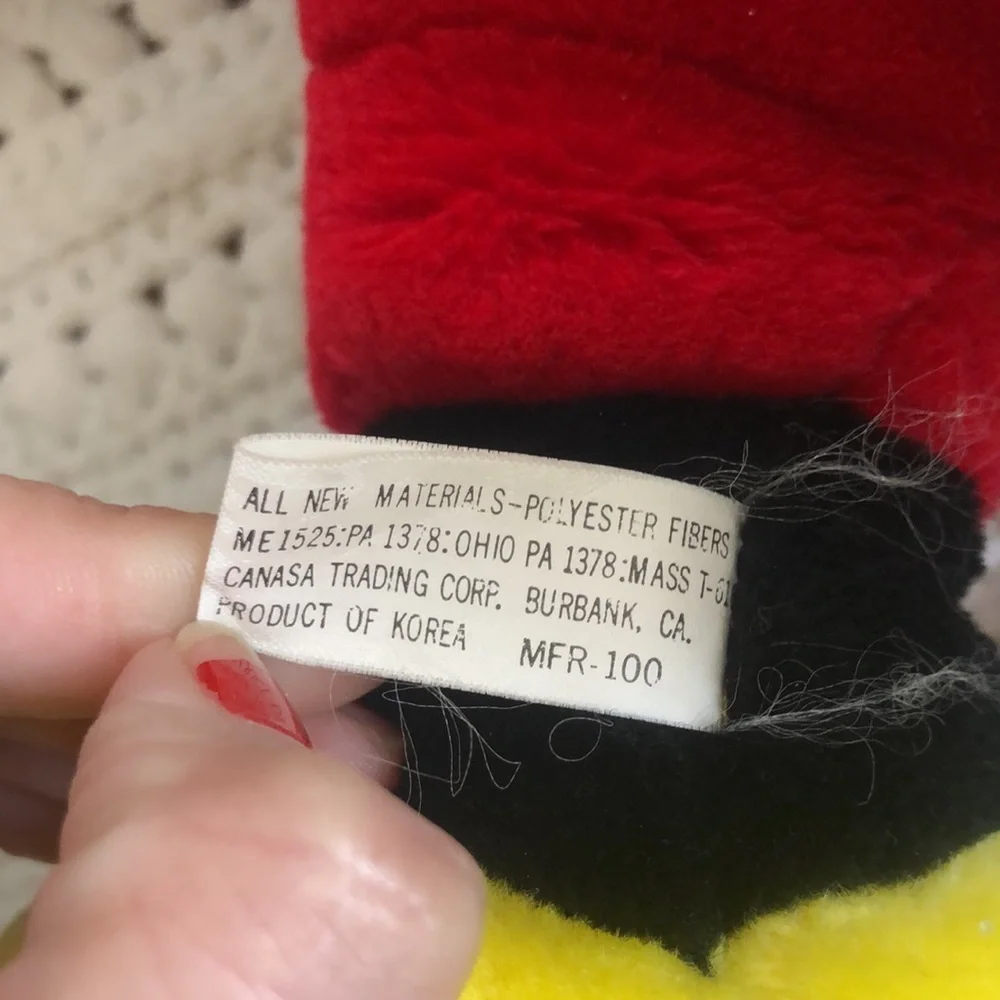 Vintage Mickey Mouse Disney Plush Stuffed Animal Toy - Picture 7 of 7